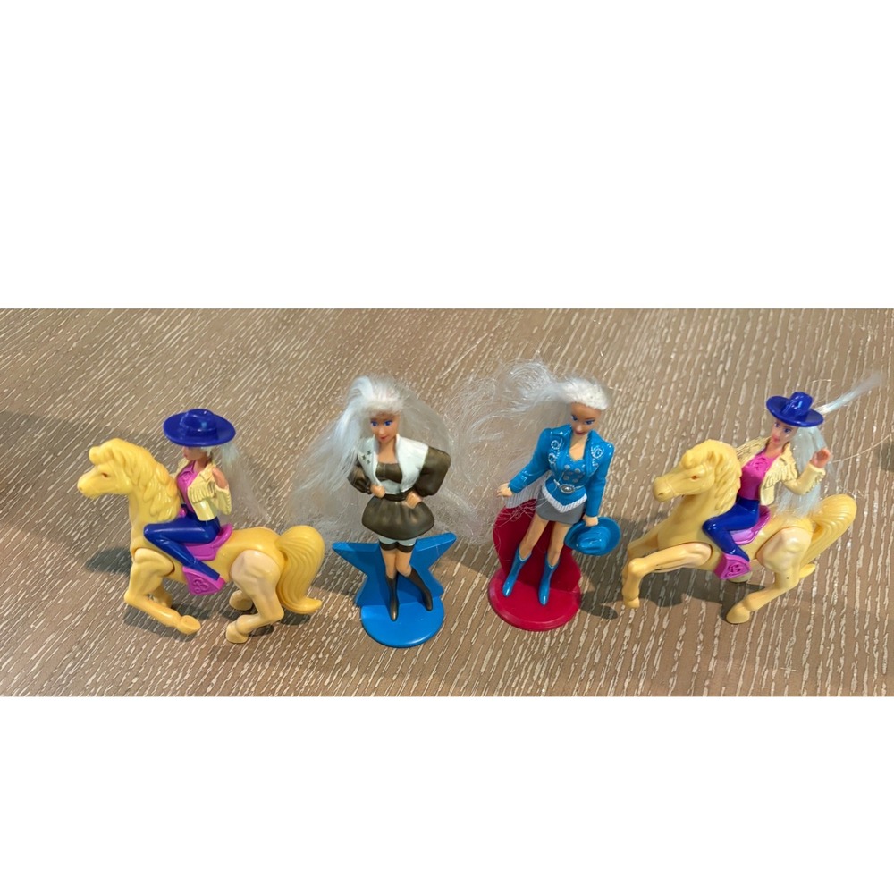 Vintage 1994 McDonalds Cool Country Barbie Happy Meal Toy Figures Lot of 4
